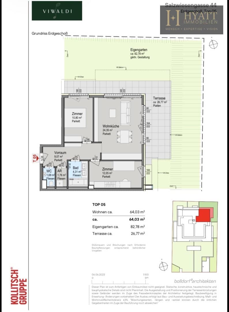VIVALDI – 3-Room Apartment with Garden