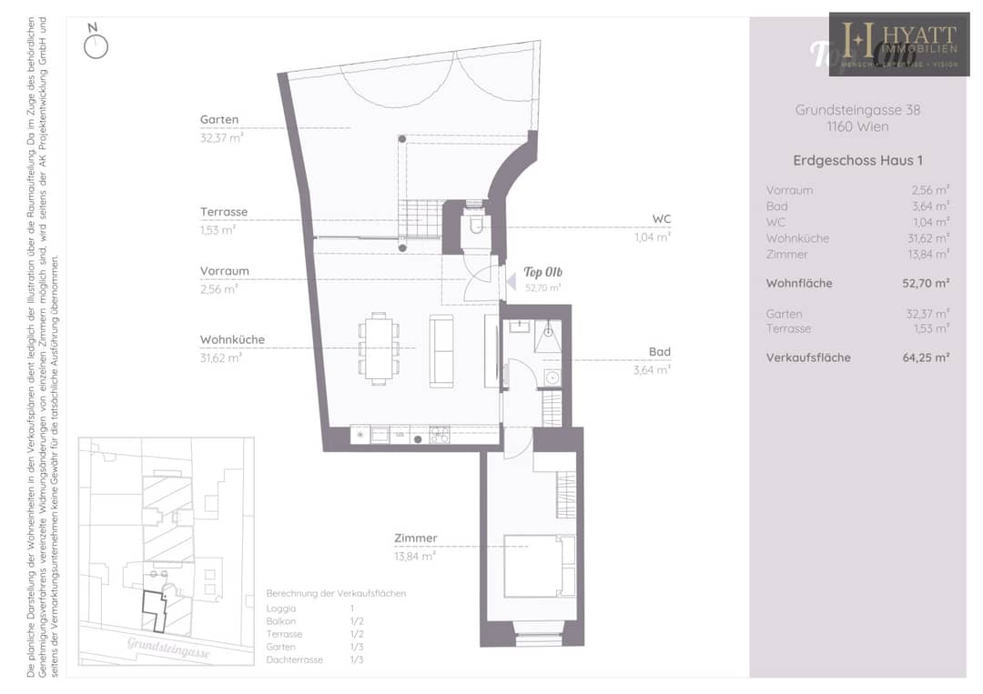 Wohnung mit Privatgarten nahe Brunnenmarkt