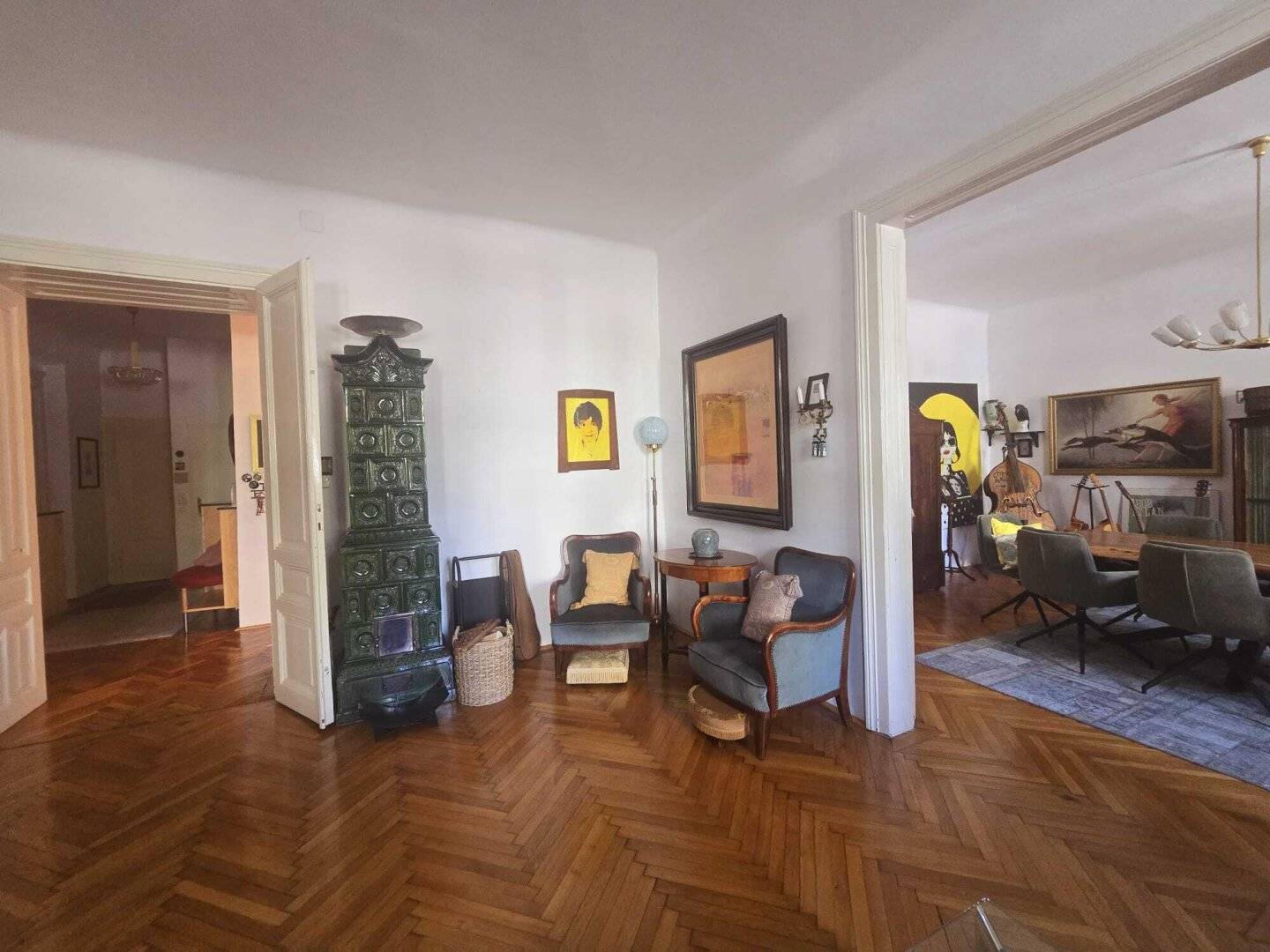 Wohnung mit Südwestterrasse und Kamin im Altbau