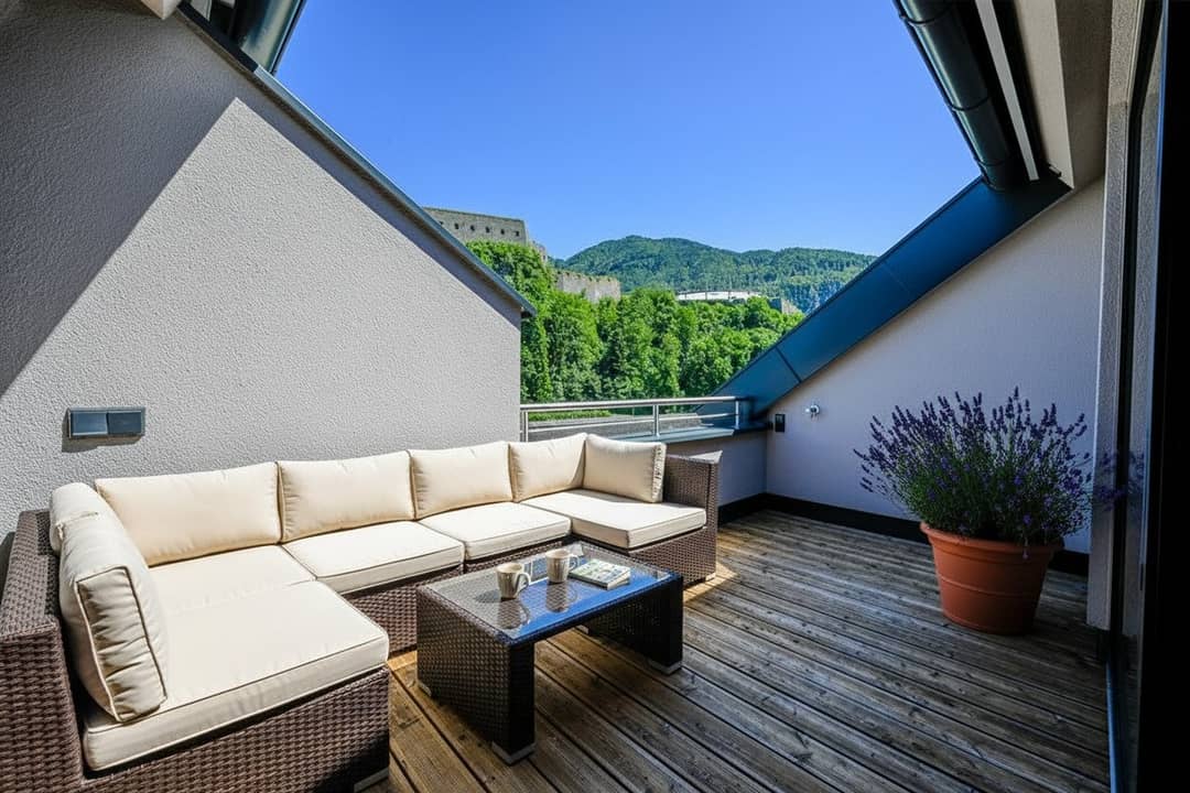 Penthouse with terrace and fortress view