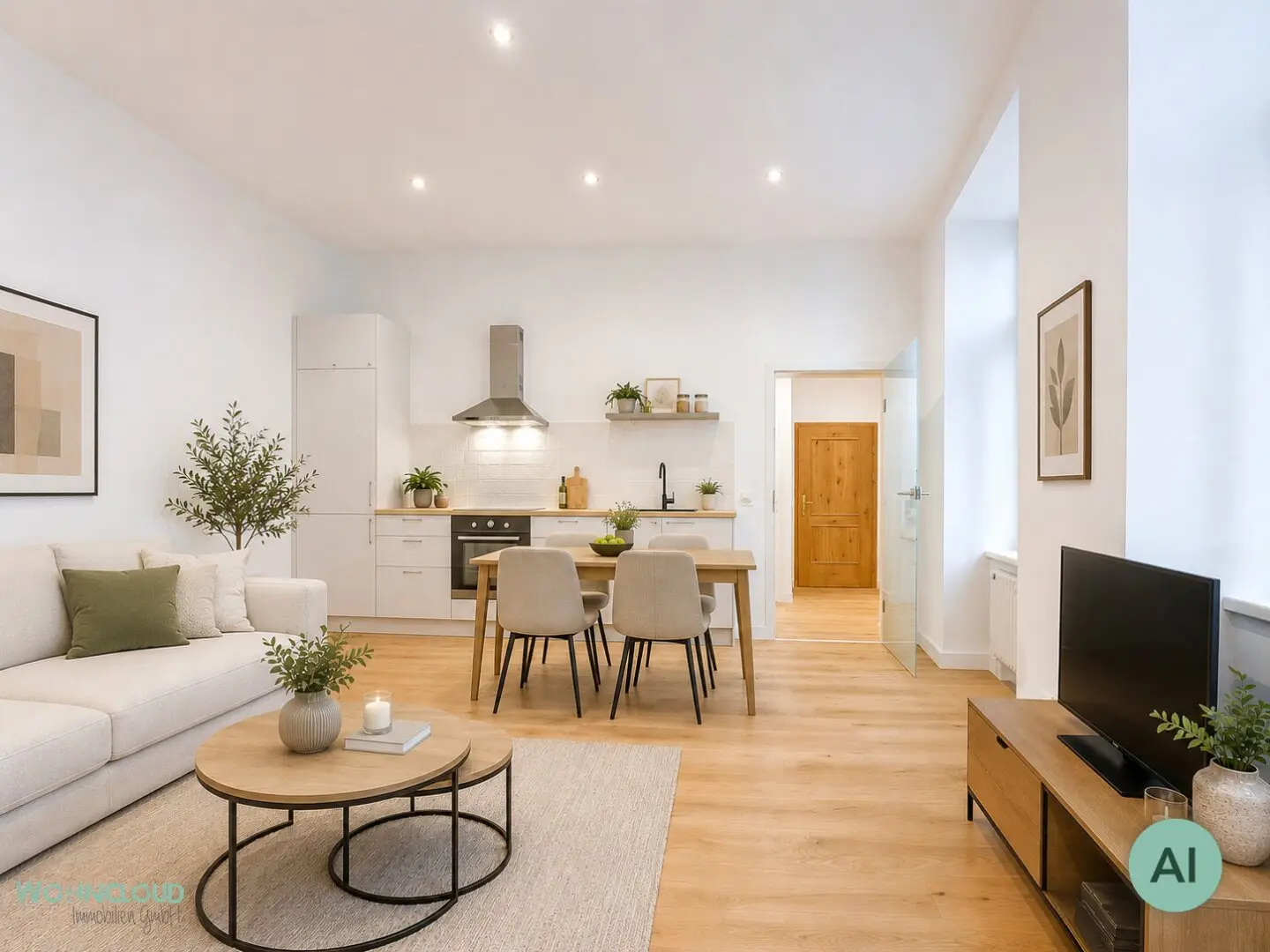 Apartment in quiet courtyard with renovated open kitchen