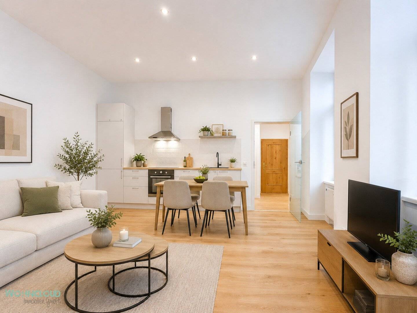 Renovated Altbau gem with parquet in Margareten