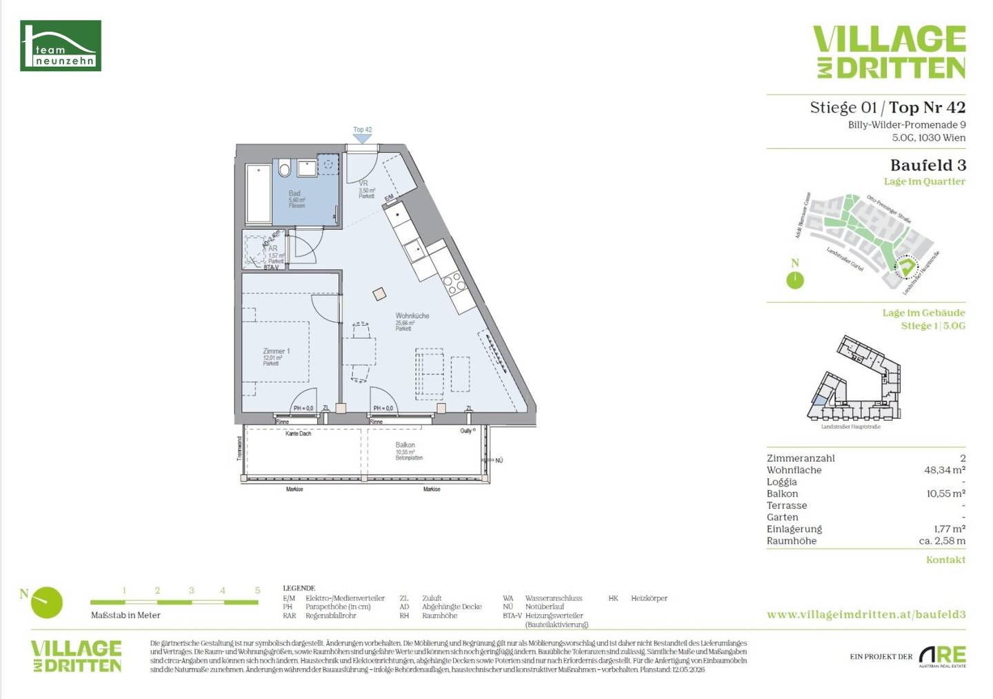 Brand new apartment with balcony