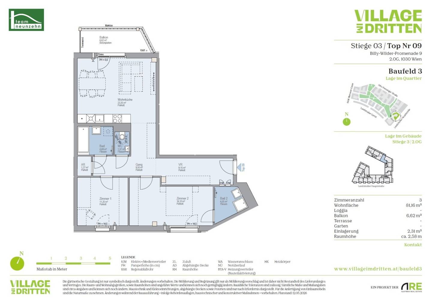 Apartment brand new with balcony