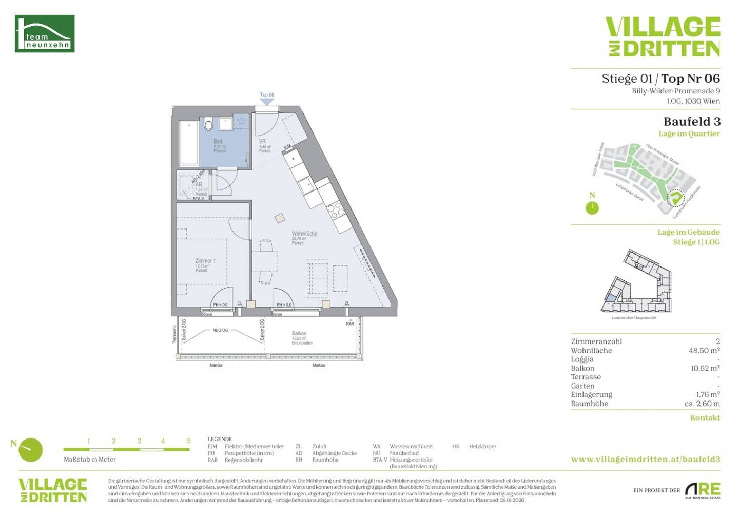 Erstbezug Neubau Wohnung mit Balkon