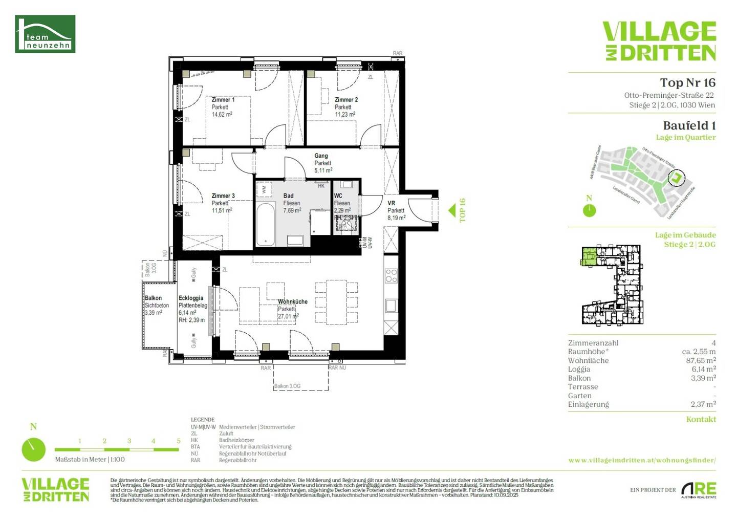Palais Rose newly built apartment with loggia