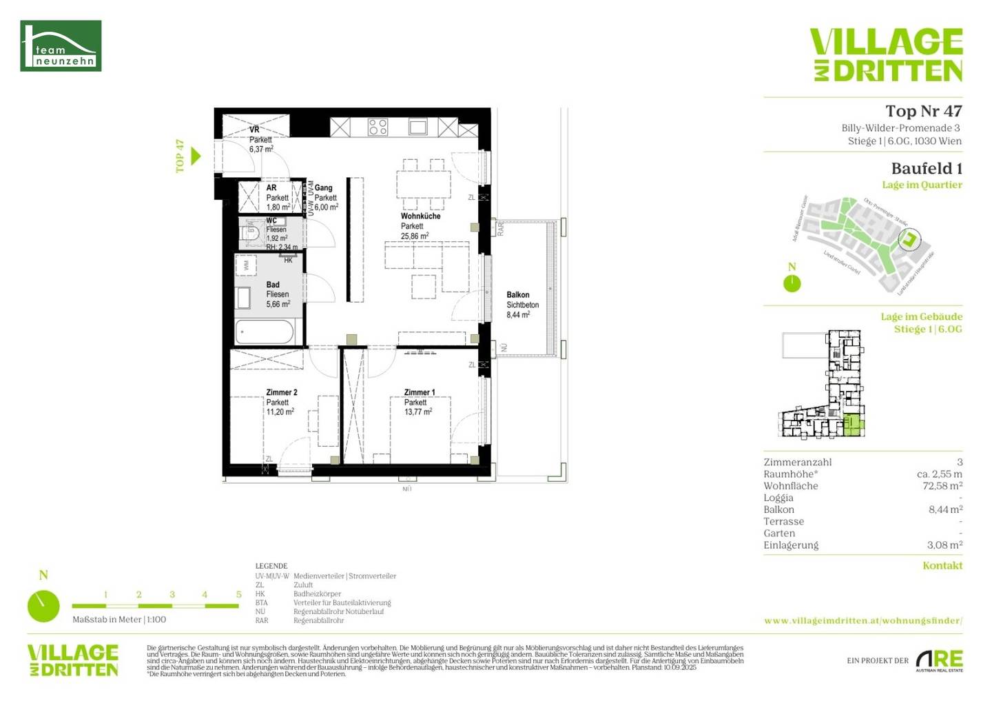 Apartment brand new build balcony energy class A