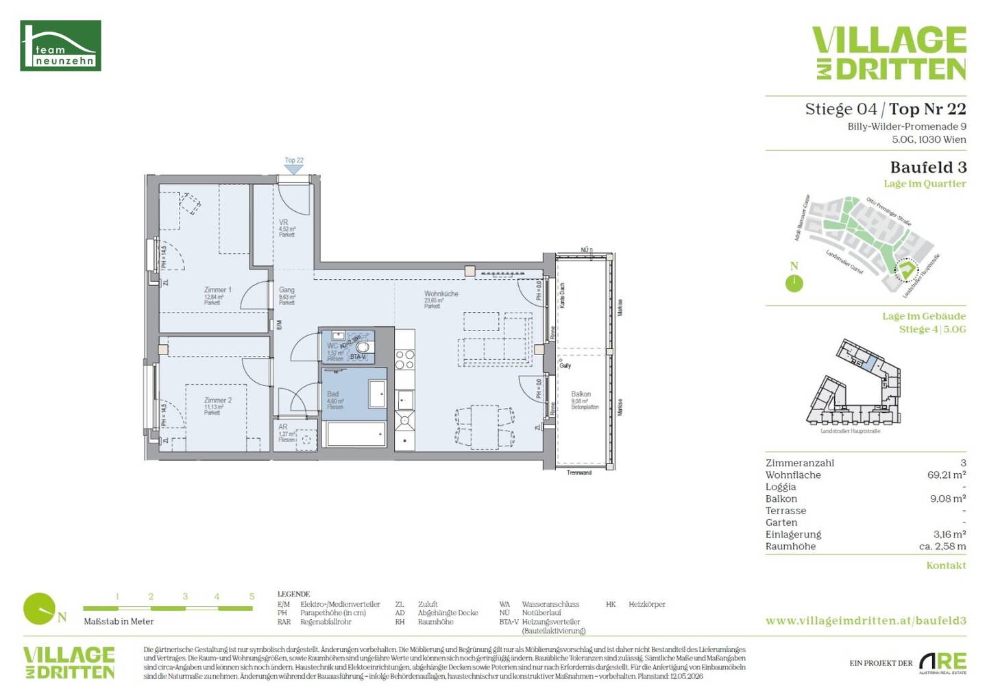 Wohnung First occupancy balcony near Schweizergarten