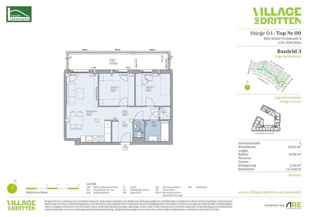 3-Room Apartment with Balcony in 1030 Vienna