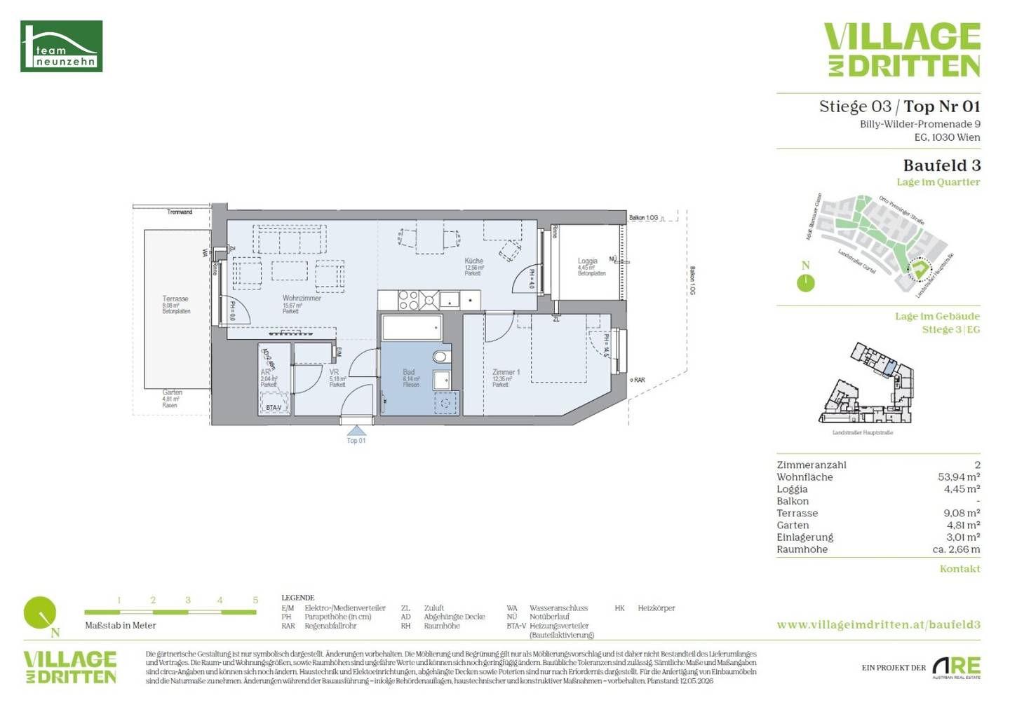 Erstbezug Wohnung mit Loggia und Terrasse