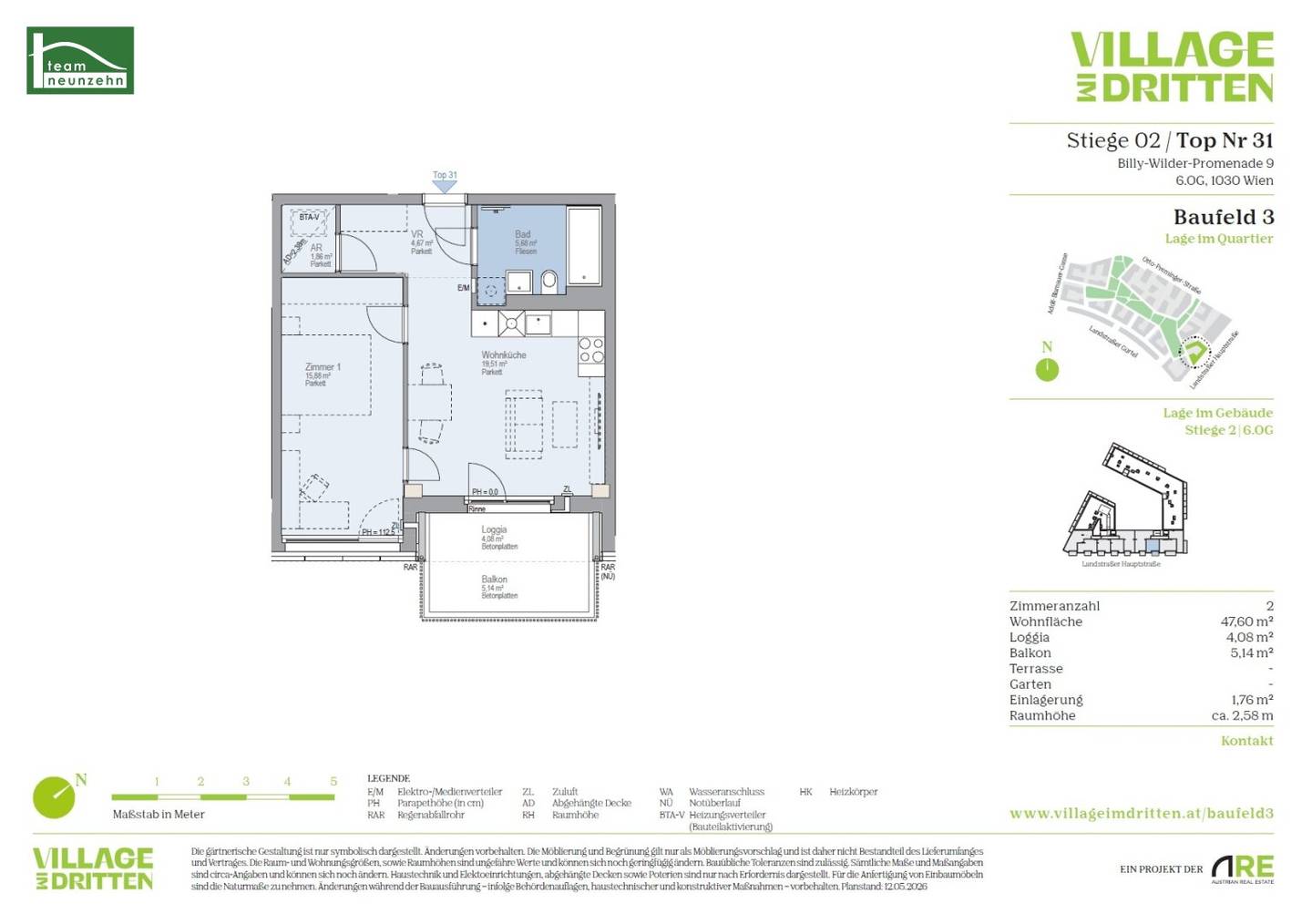 Brand new apartment with loggia in central area