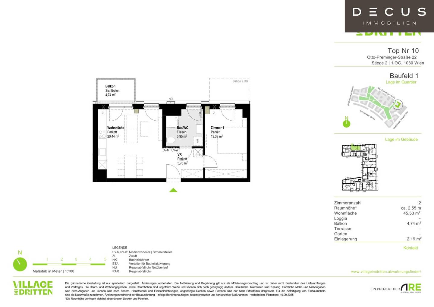 Wohnung new build balcony Village im Dritten