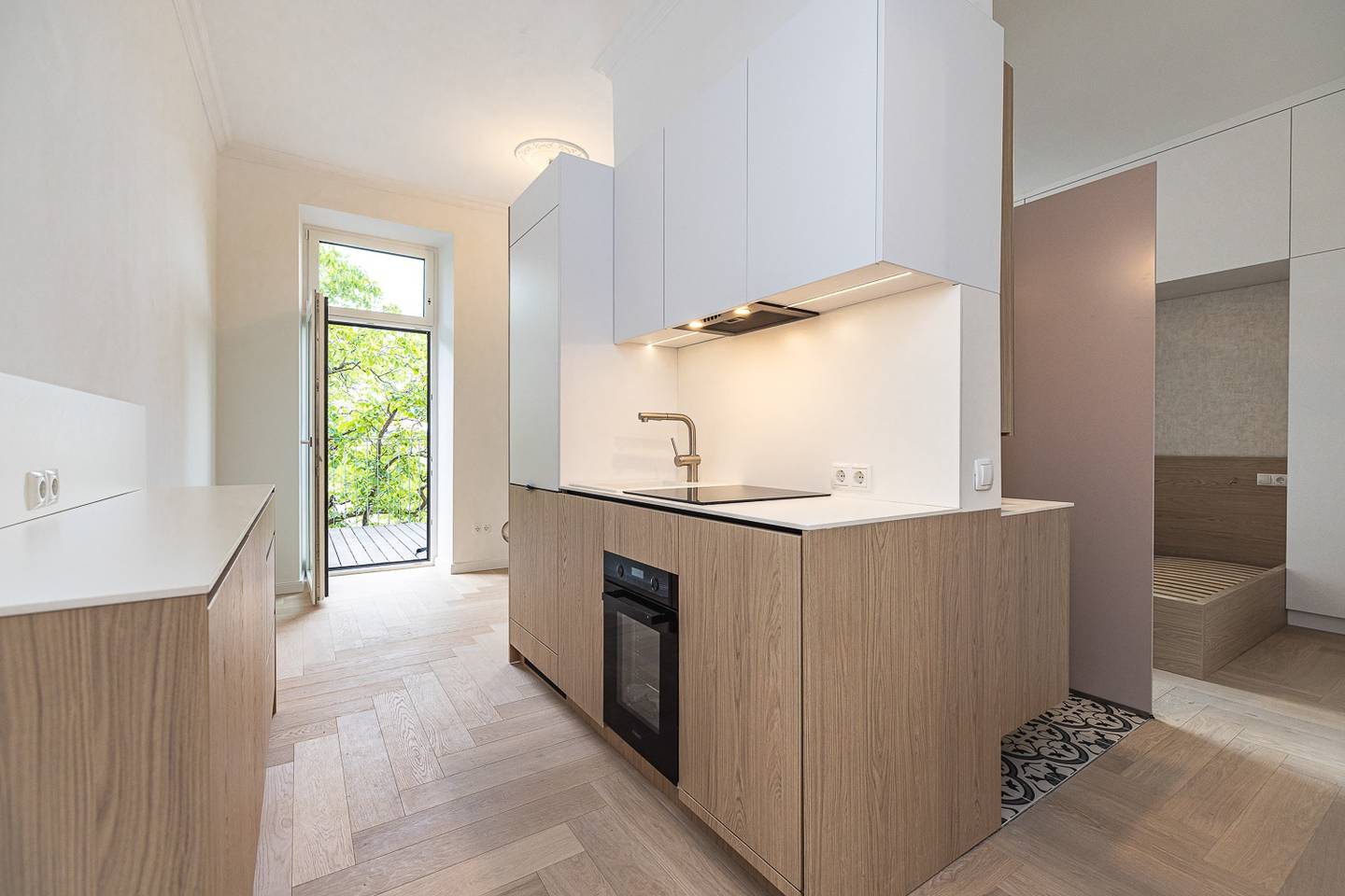 Wohnung im Japandi Stil mit Westbalkon