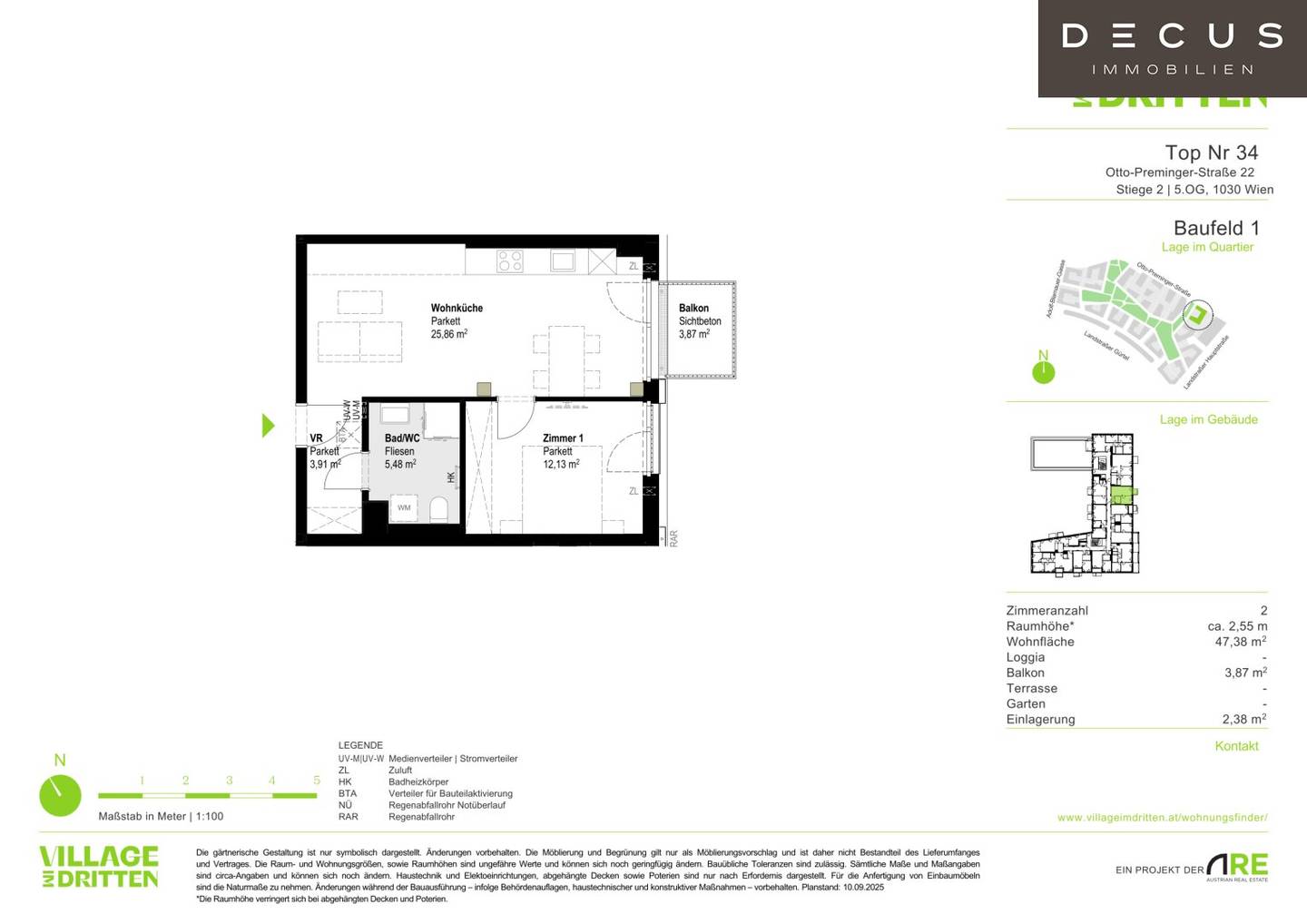 Wohnung Neubau Erstbezug Balkon Südostlage