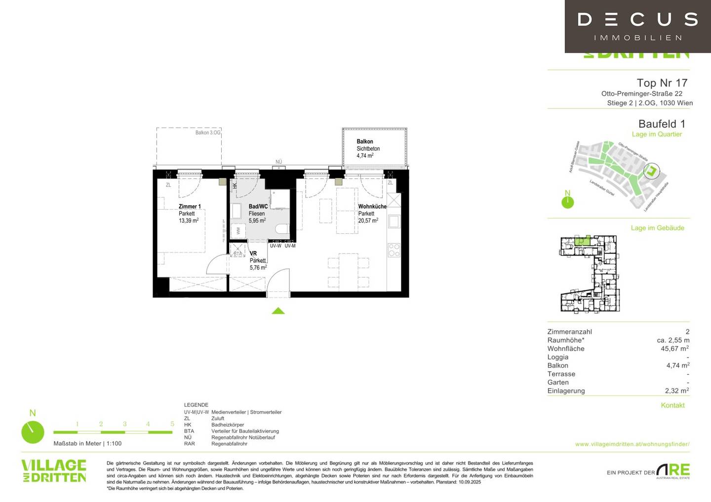 Neubau Erstbezug Wohnung mit Balkon