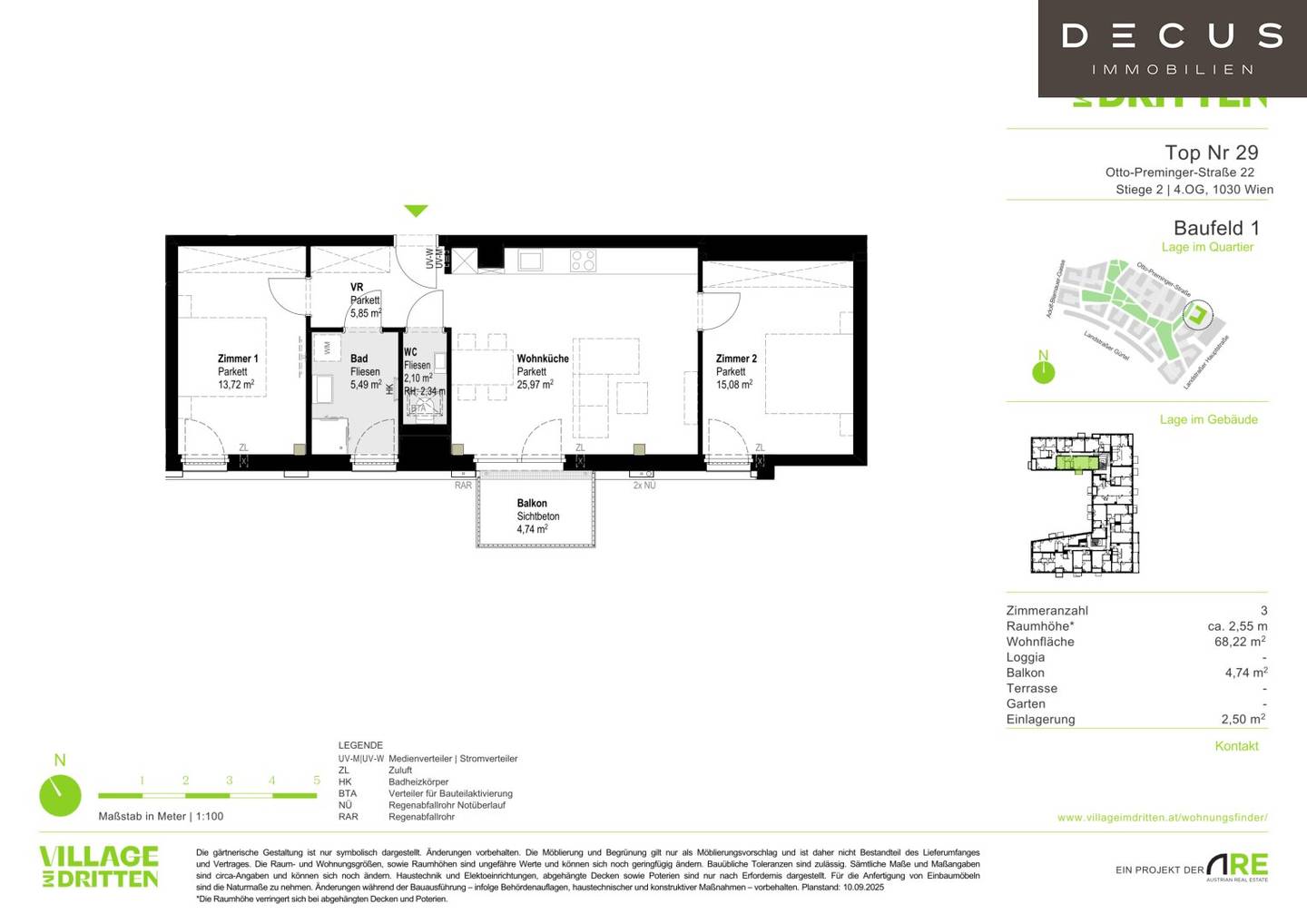 Apartment first occupancy new build Village in the Third District balcony southwest facing