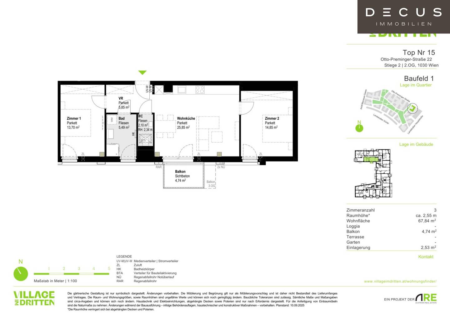 Wohnung im Village im Dritten mit privatem Balkon