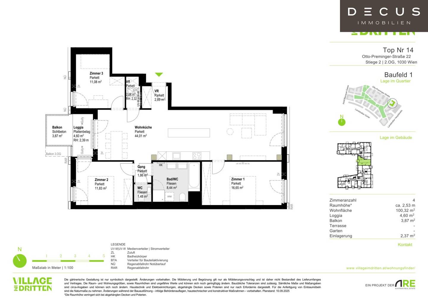 Wohnung Loggia Neubau Village im Dritten