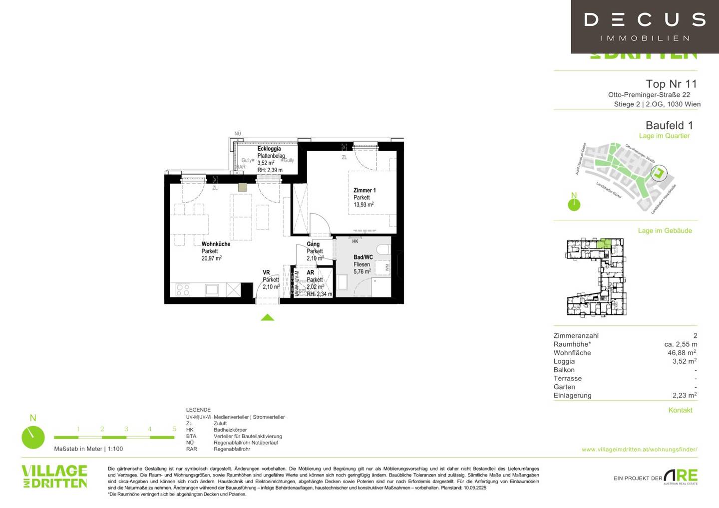 Apartment Erstbezug Loggia Village im Dritten