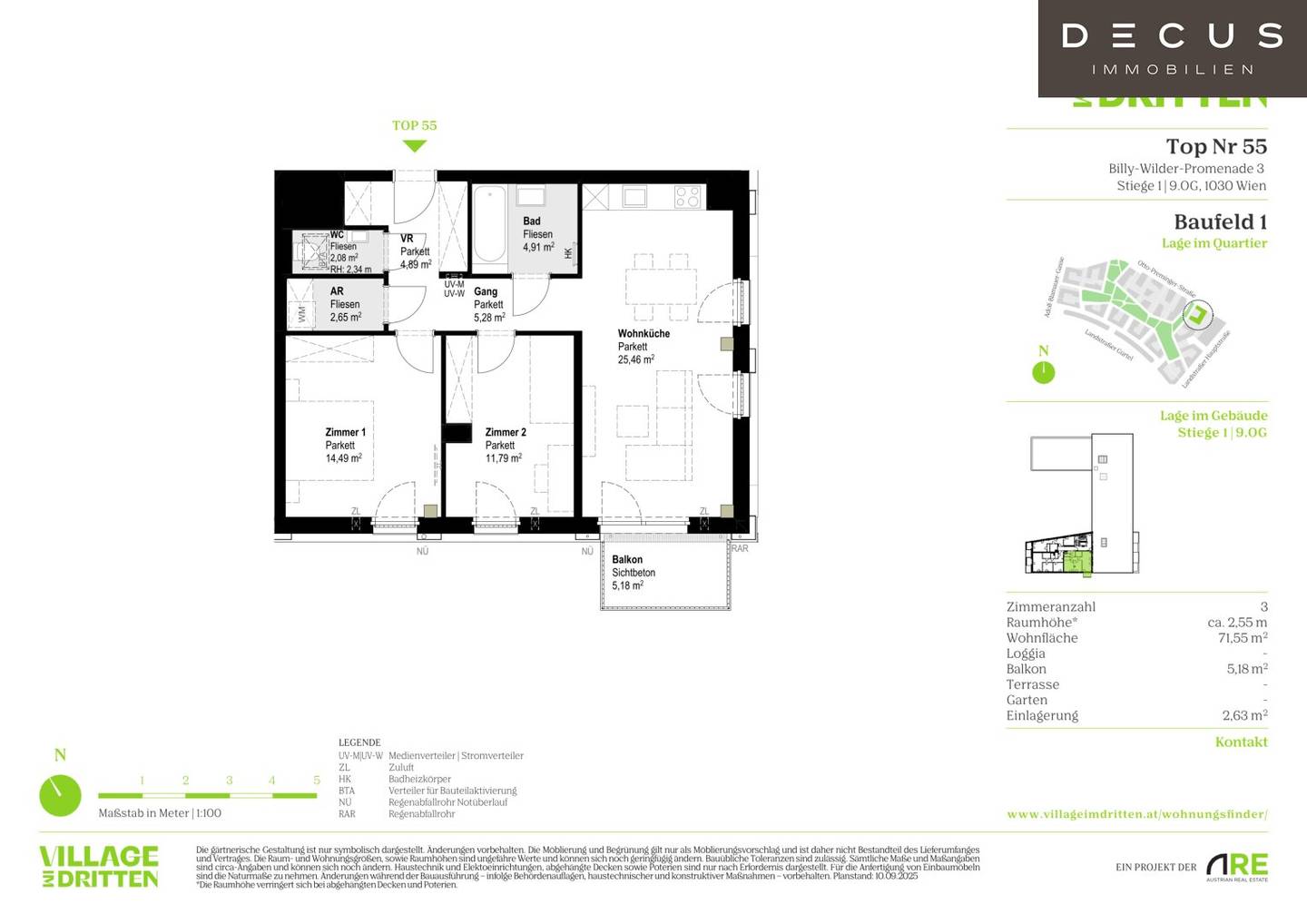 Neubau Wohnung Erstbezug Village im Dritten