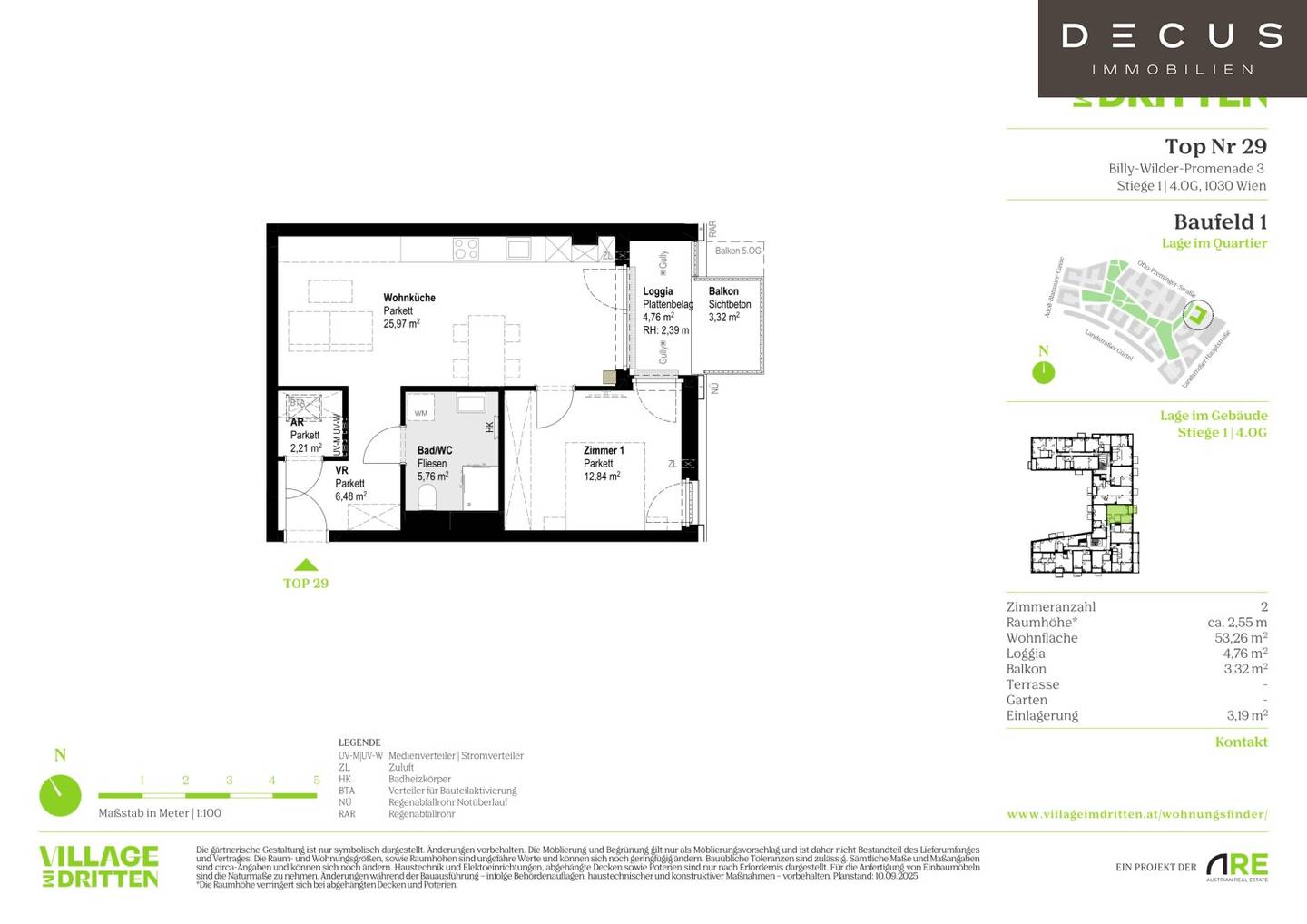New build apartment Village im Dritten balcony