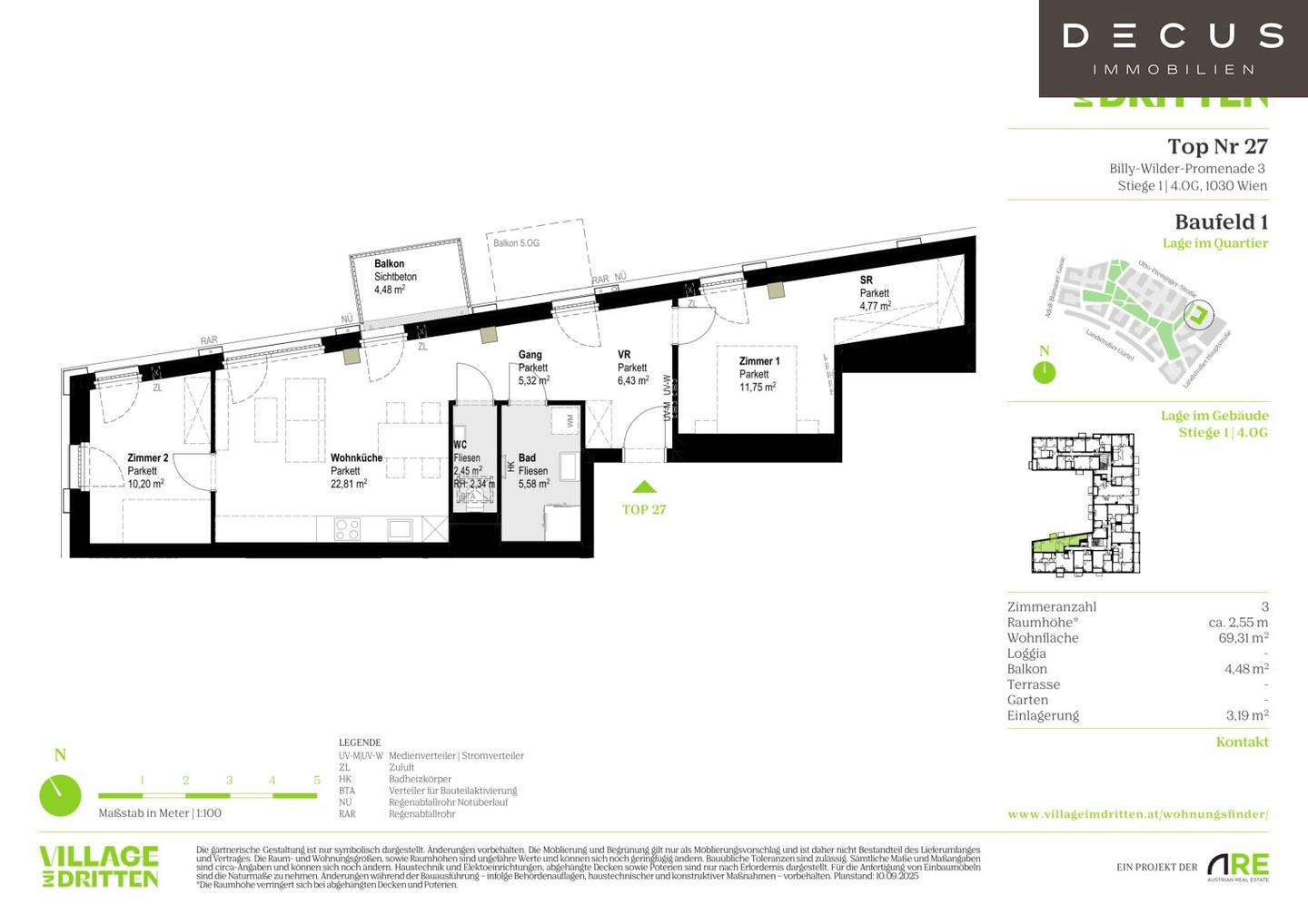 Palais Rose | 3-Room Apartment | 69m²