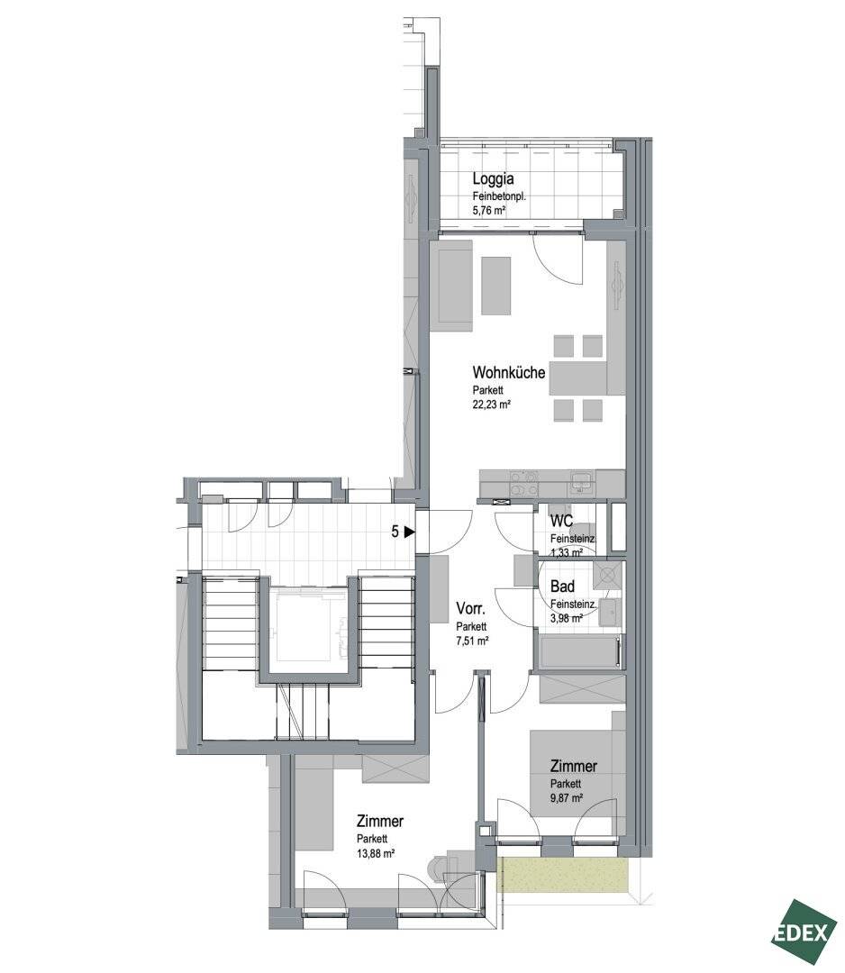 Newly built apartment near U6 Erlaaer Street