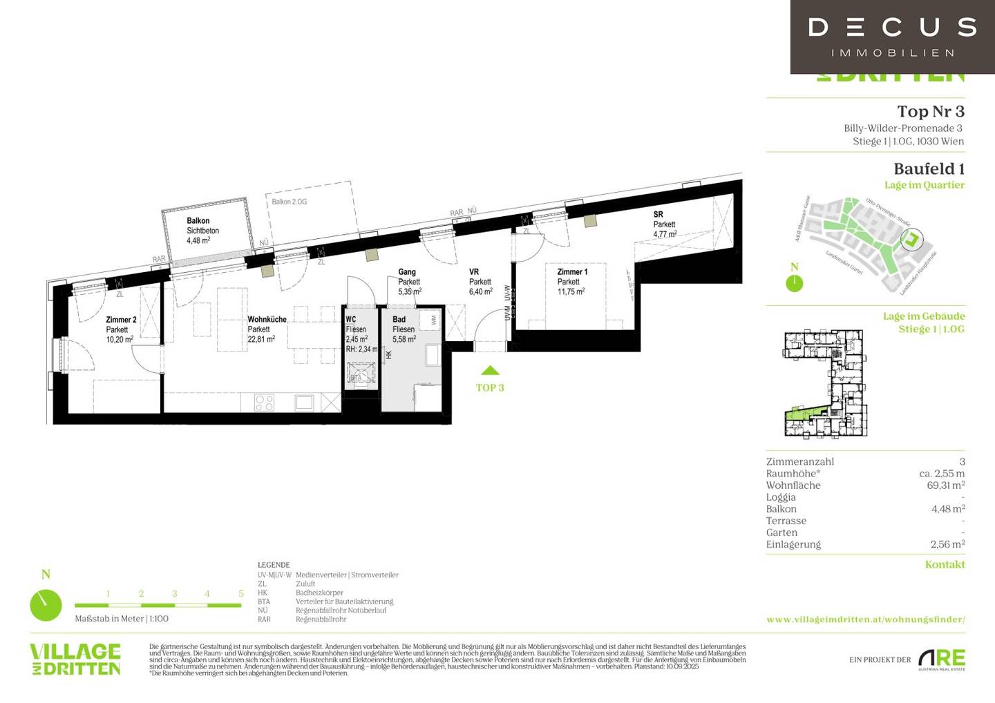 Wohnung Neubau Erstbezug Balkon