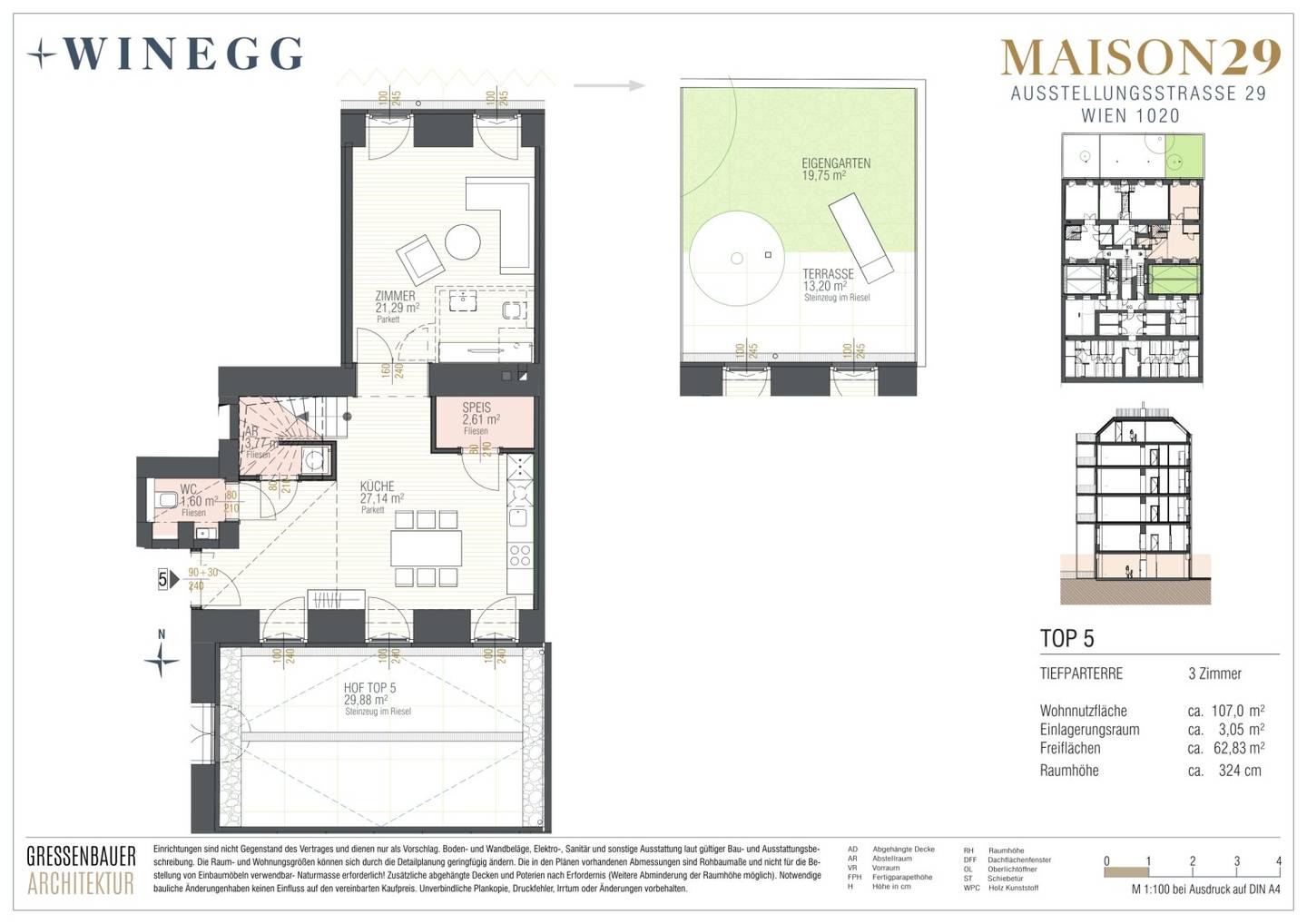 Maisonettewohnung Erstbezug Terrassen und Garten