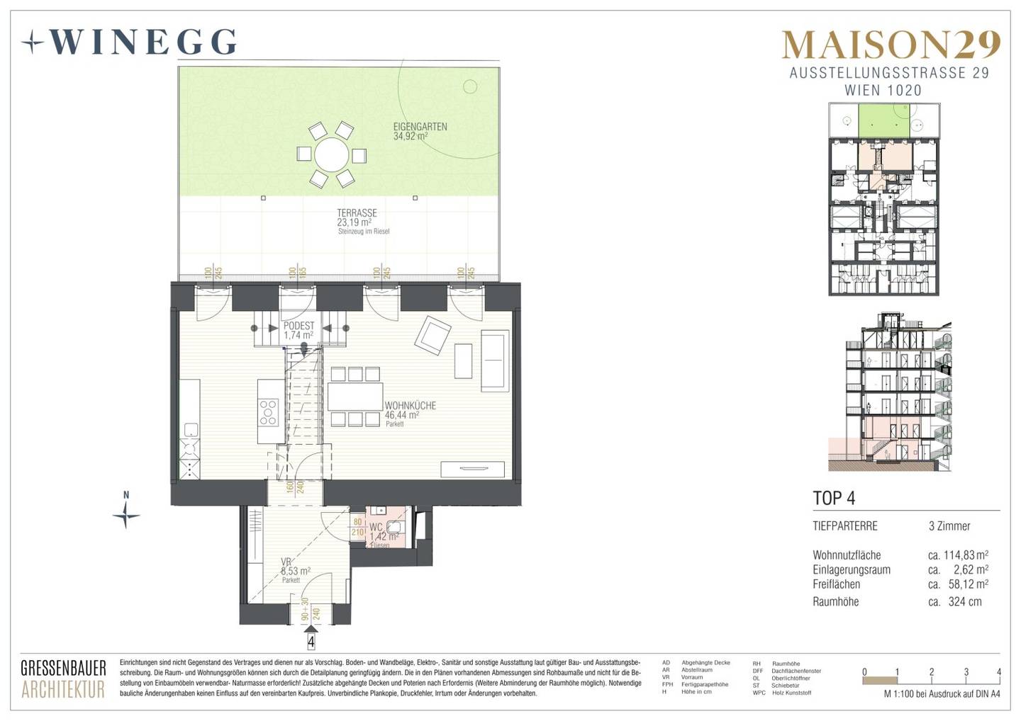 Maisonette apartment with garden and terrace near Prater