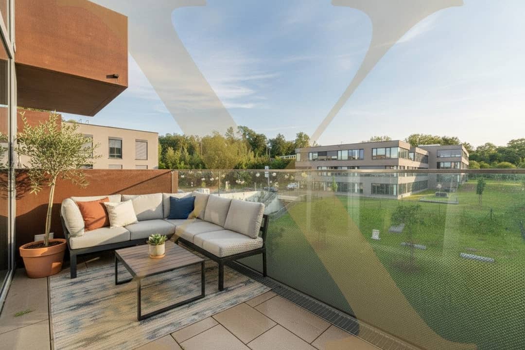 Wohnung near Linz center courtyard balcony