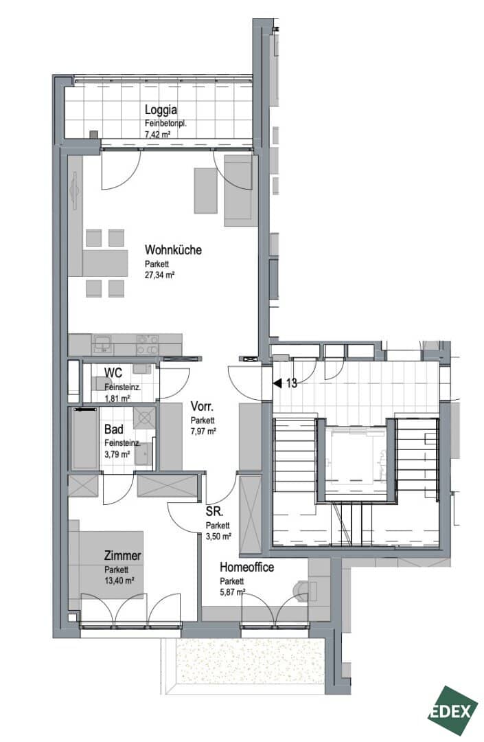 Apartment first occupancy Loggia near U6