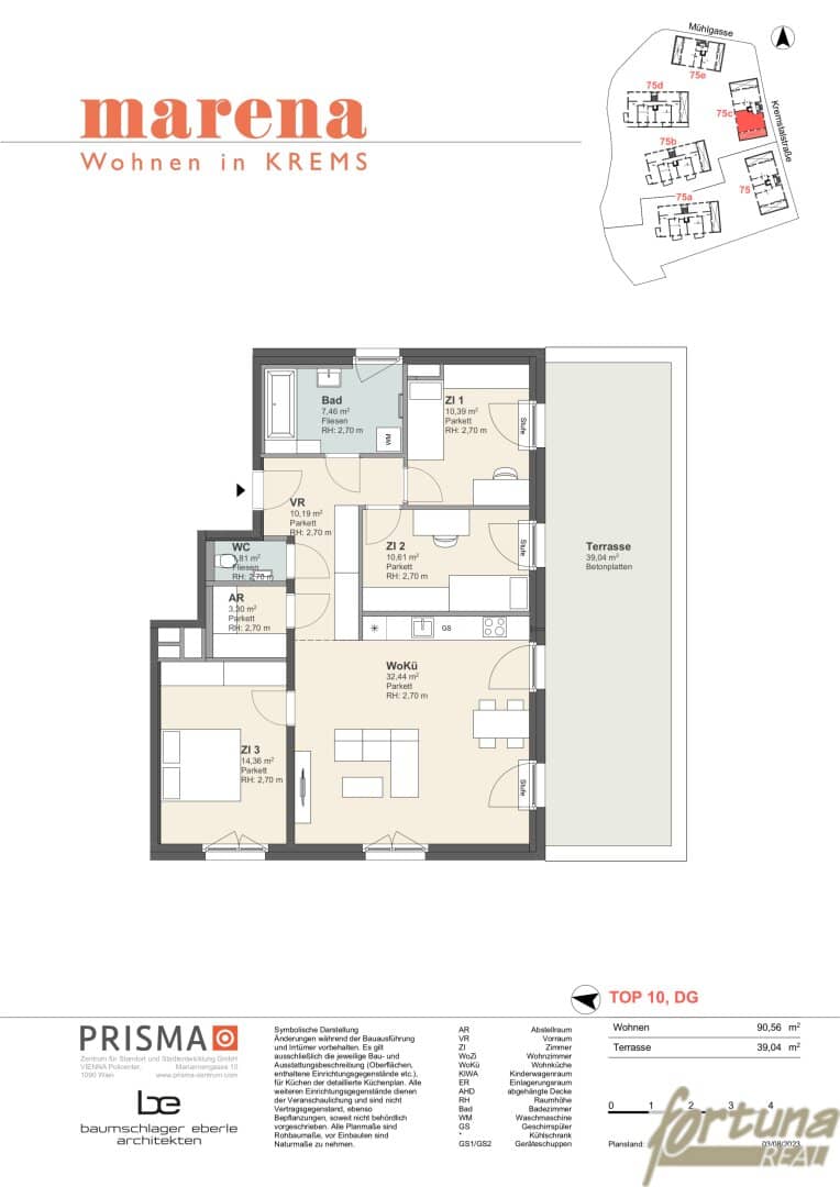 Dachgeschosswohnung Erstbezug mit Dachterrasse