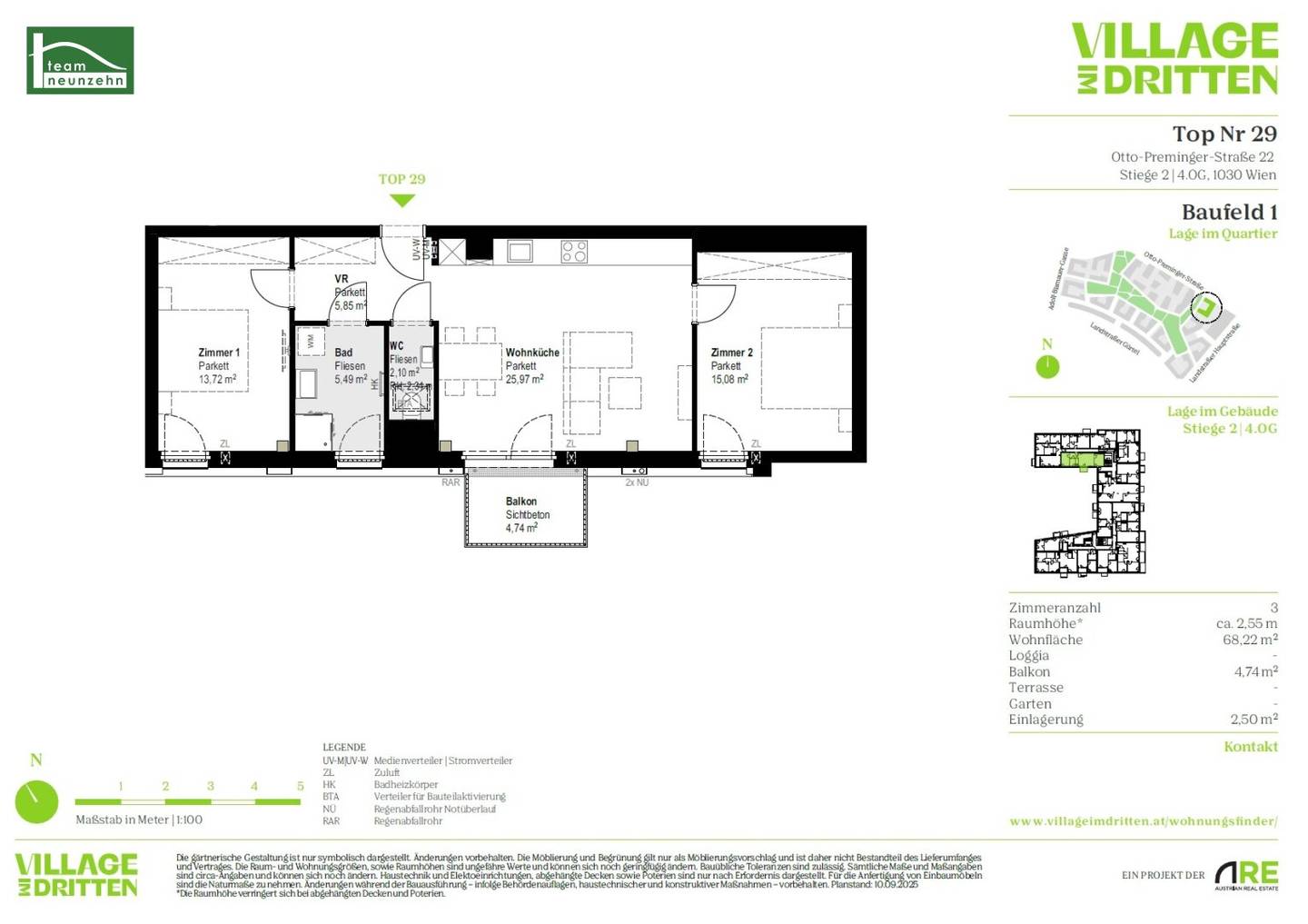 First occupancy Wohnung with balcony in Village im Dritten