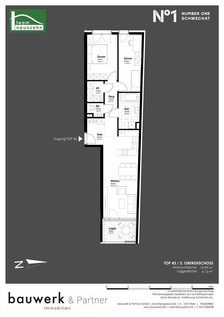 Wohnung mit Loggia im Neubau am Hauptplatz