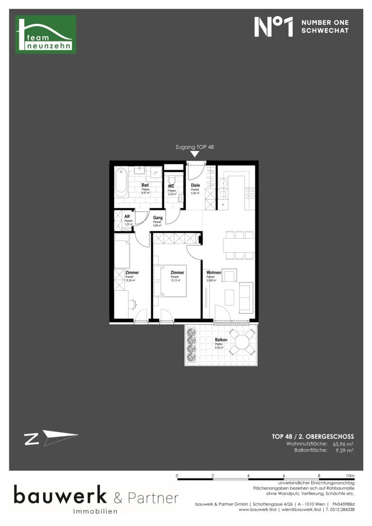 Newly built apartment at Main Square with balcony