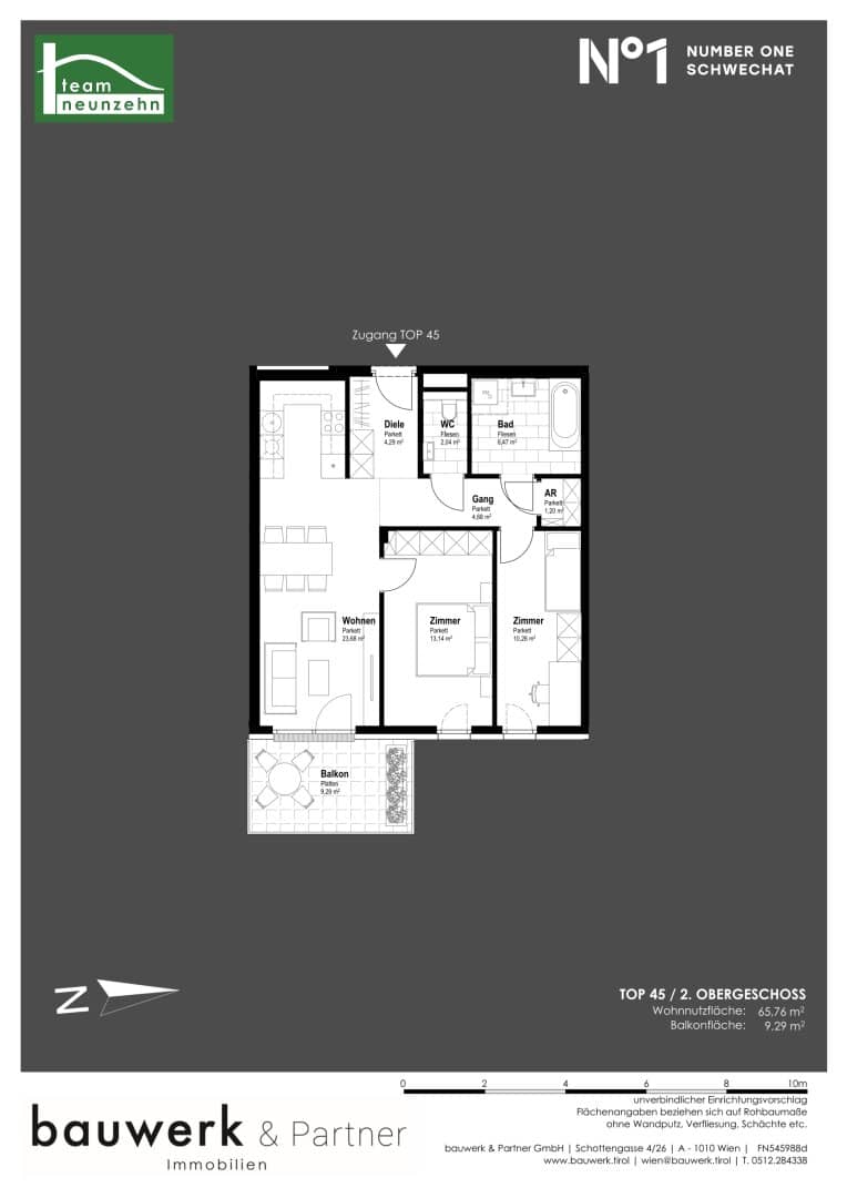 New build apartment in center