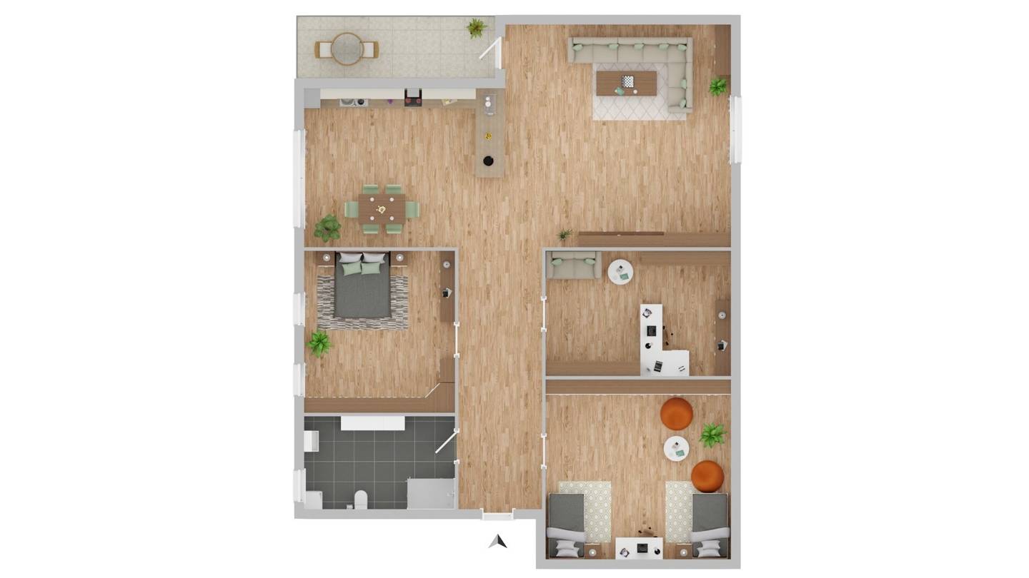 Dachgeschosswohnung renovated quiet central location loggia