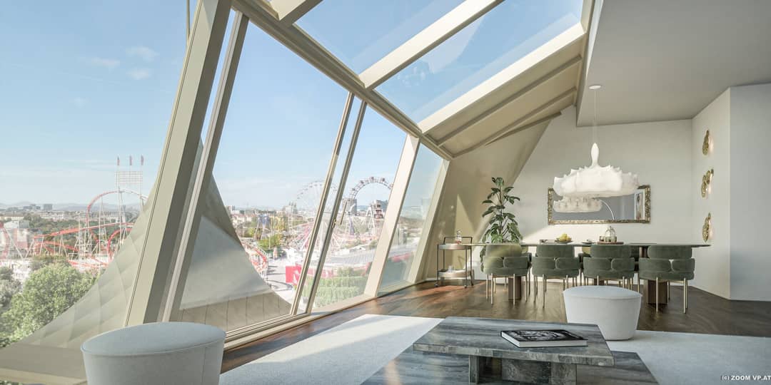Dachgeschosswohnung Praterblick klimatisiert