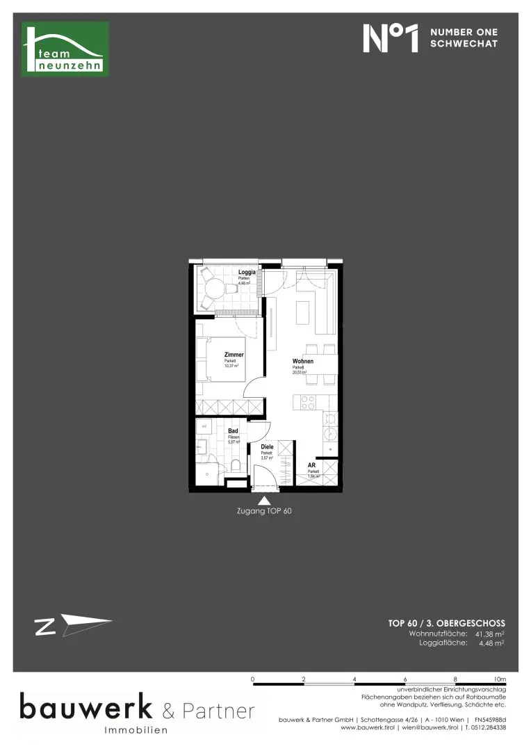 Apartment at Schwechat Hauptplatz with Loggia