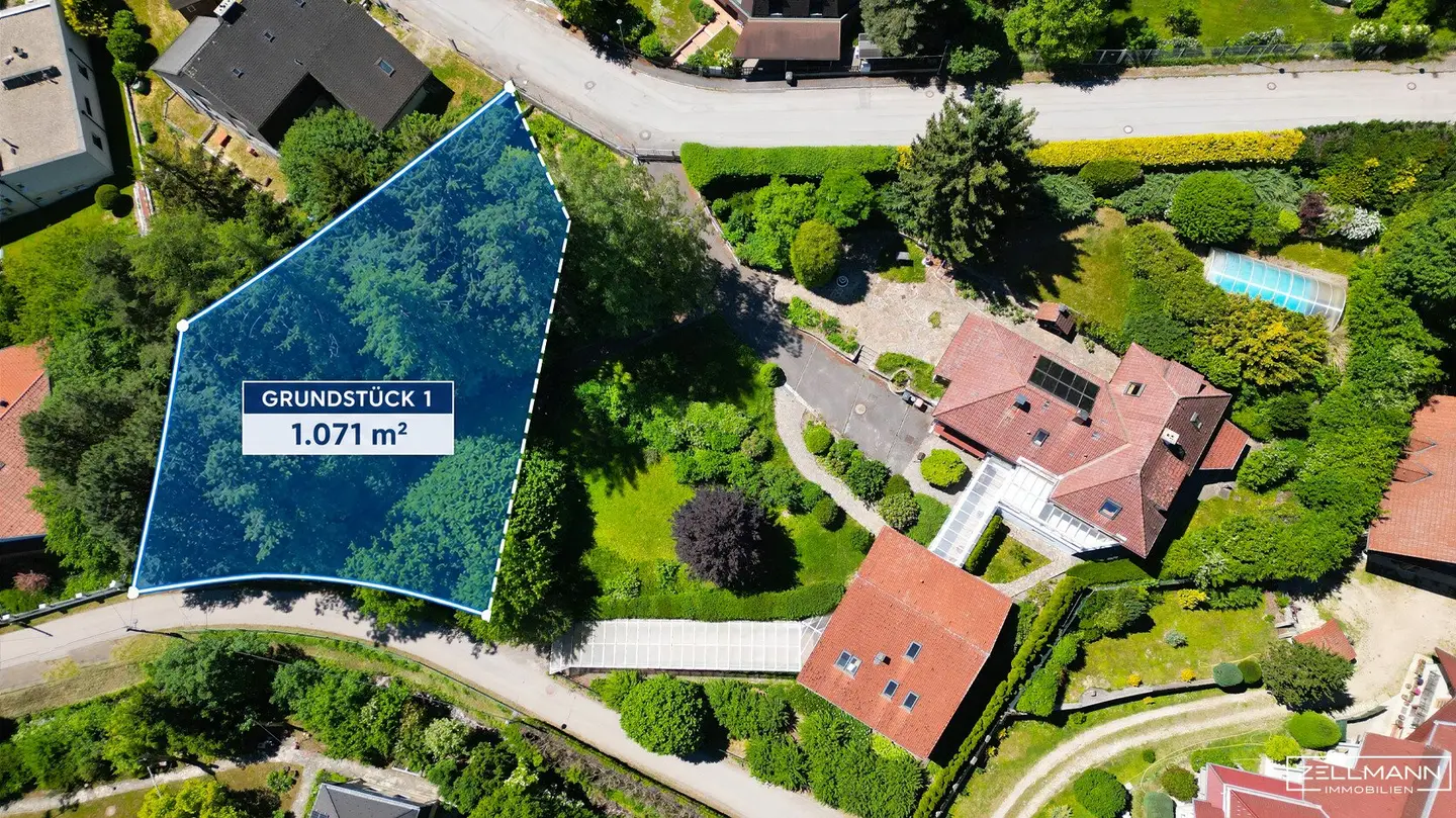 Baugrundstück in ruhiger Hanglage mit Entwicklungspotenzial
