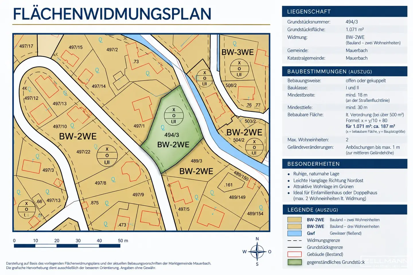 Building plot in quiet hillside location with development potential
