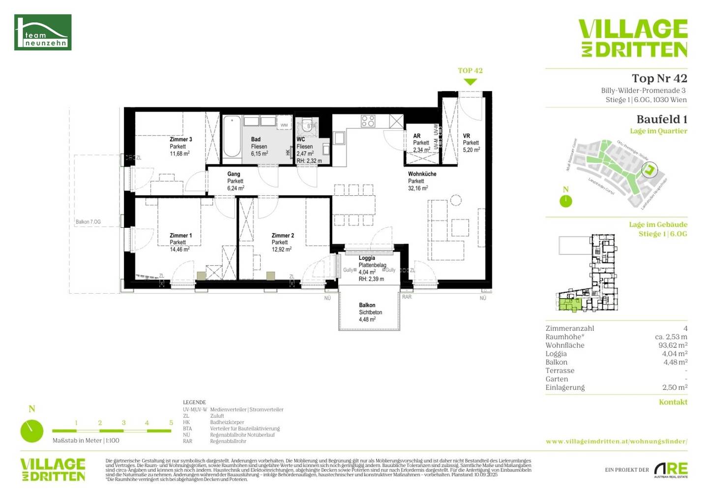 New build apartment with balcony and loggia