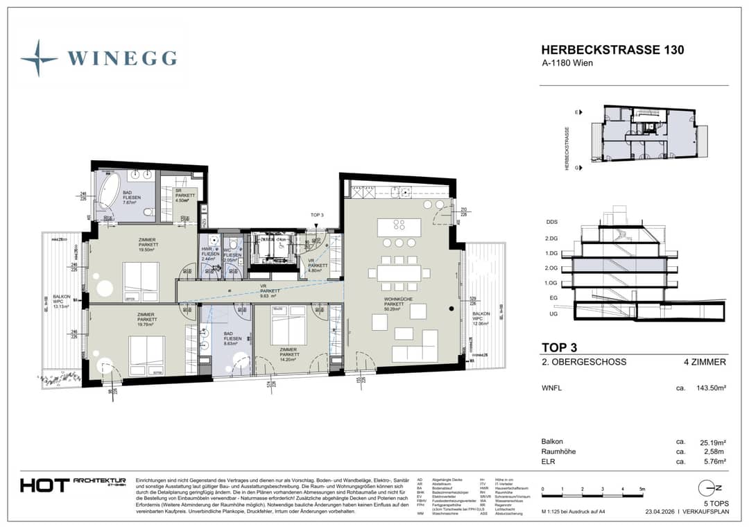 Apartment Brand new four room residence balcony