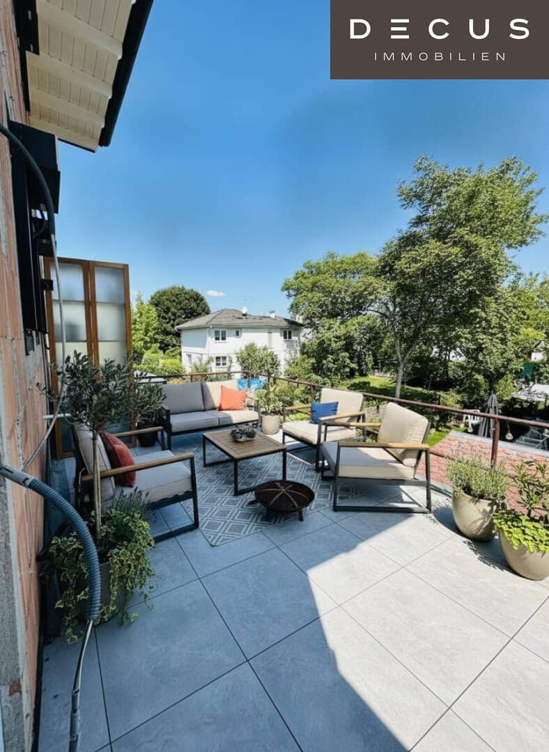 Brand new apartment with garden terrace and fireplace
