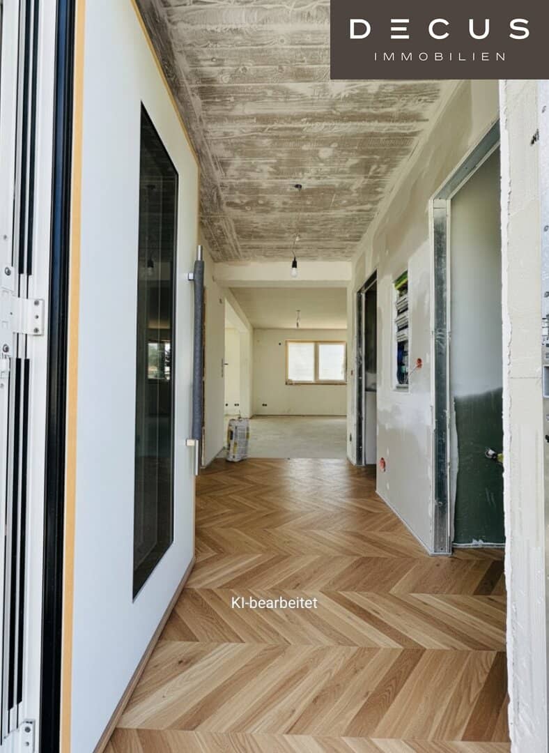 Brand new apartment with garden terrace and fireplace