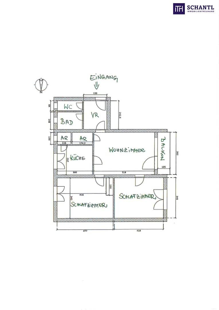 Wohnung Westbalkon ruhige Lage Kellerabteil