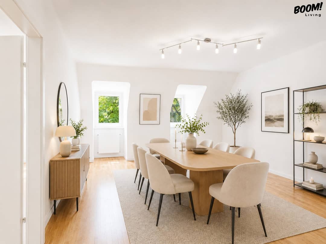 Bright Penthouse Apartment with Garden Access and Green View