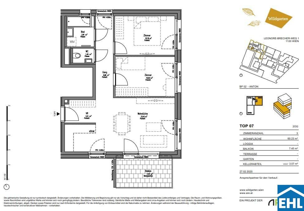 Newly built Wohnung Balcony Wildgarten