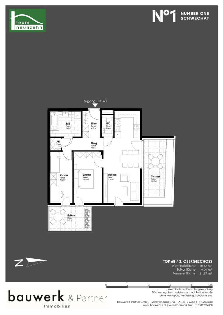 Wohnung zentrale Lage mit Terrasse und Balkon